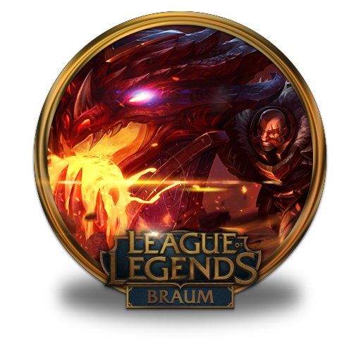 512x512 Braum Dragonslayer Icon League Of Legends Gold Border Iconset