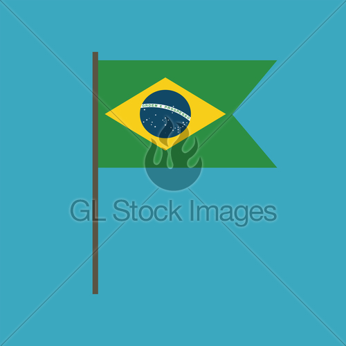 Brazil Flag Icon In Flat Design Gl Stock Images 500x500 Brazil Flag Icon In Flat Design Gl Stock Images
