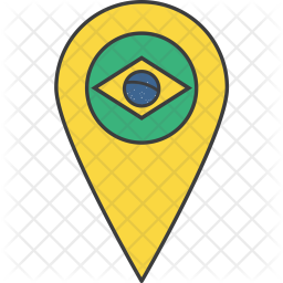 Brazil Flag Icon Of Colored Outline Style 256x256 Brazil Flag Icon Of Colored Outline Style