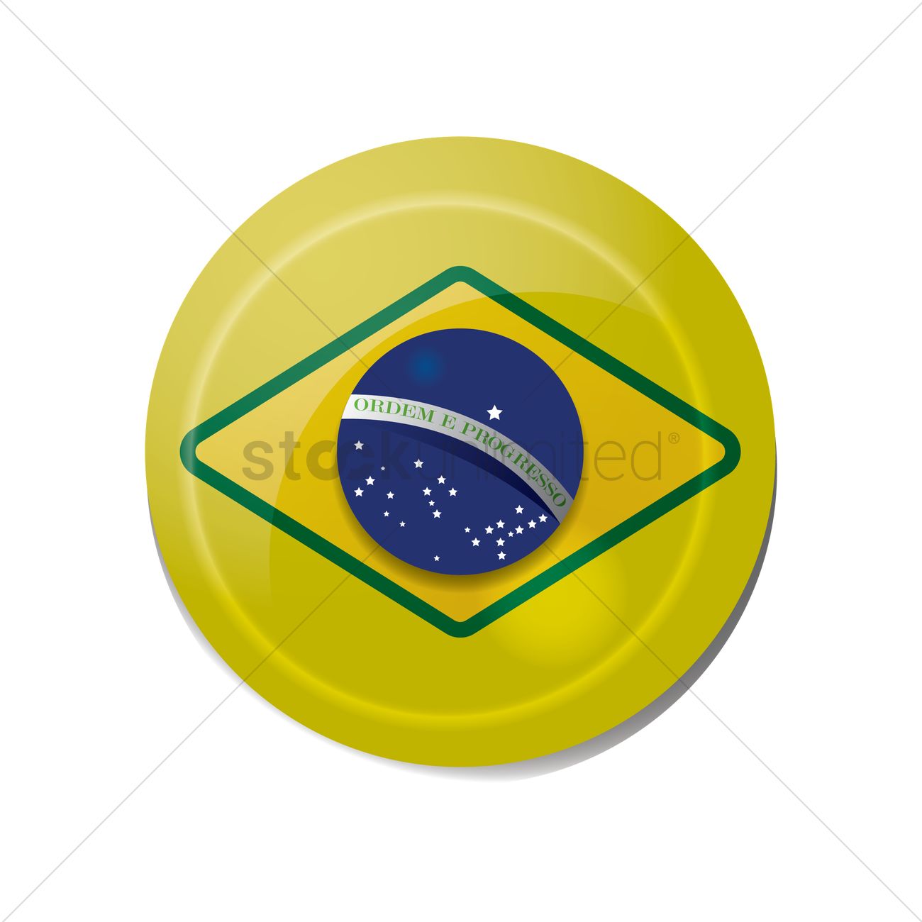 Brazil Flag Icon Vector Image 1300x1300 Brazil Flag Icon Vector Image
