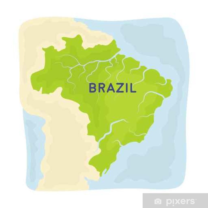 700x700 Territory Of Brazil Icon In Cartoon Style Isolated On White