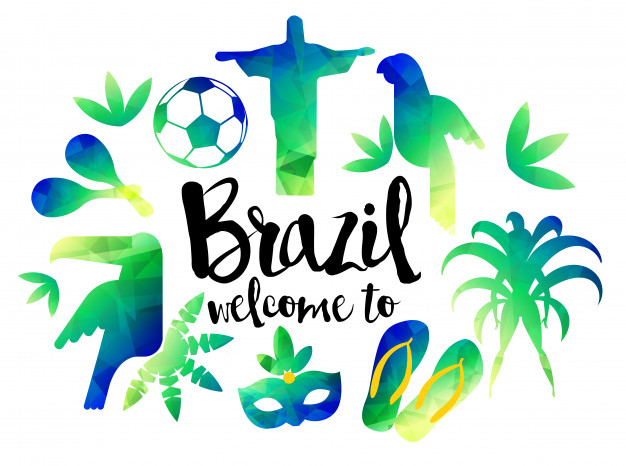 626x466 Welcome To Brazil Icon Set Travel And Tourism Concept Brazil
