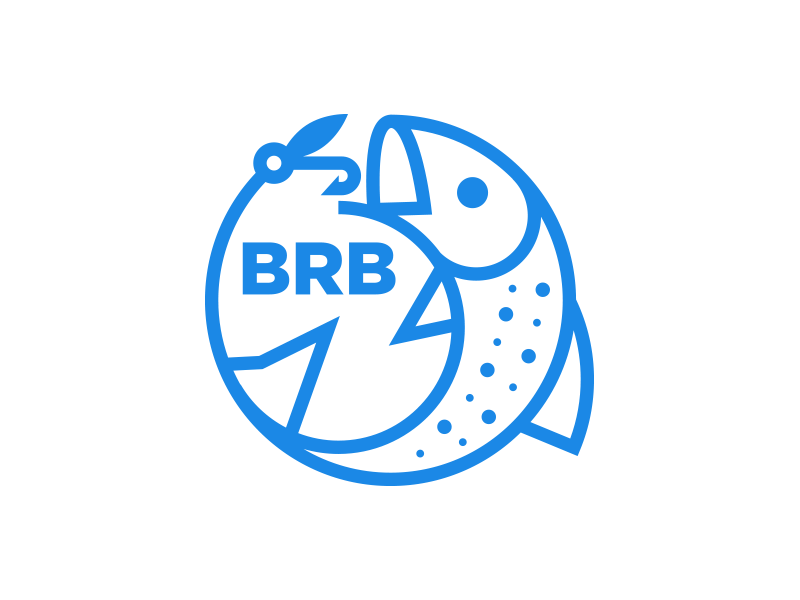 800x600 Blue Ridge Boatworks Icon Logo Fish Logo, Industry Logo, Fish