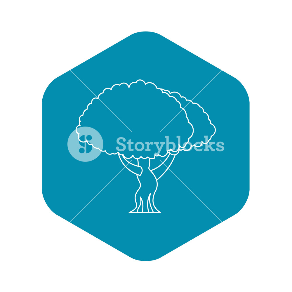 1000x1000 Oak Tree Icon Outline Illustration Of Oak Tree Icon For Web