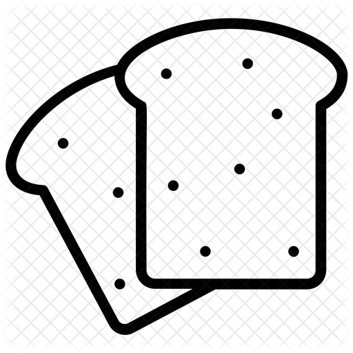 512x512 Bread Slice Icon Of Line Style