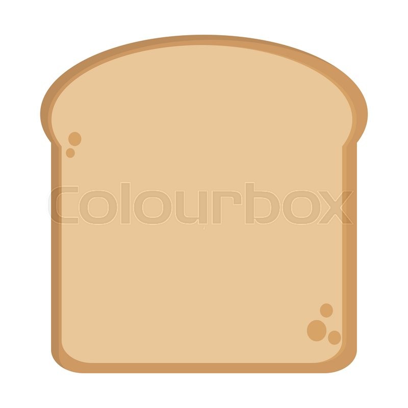 800x800 Flat Design Single Bread Slice Icon Stock Vector Colourbox