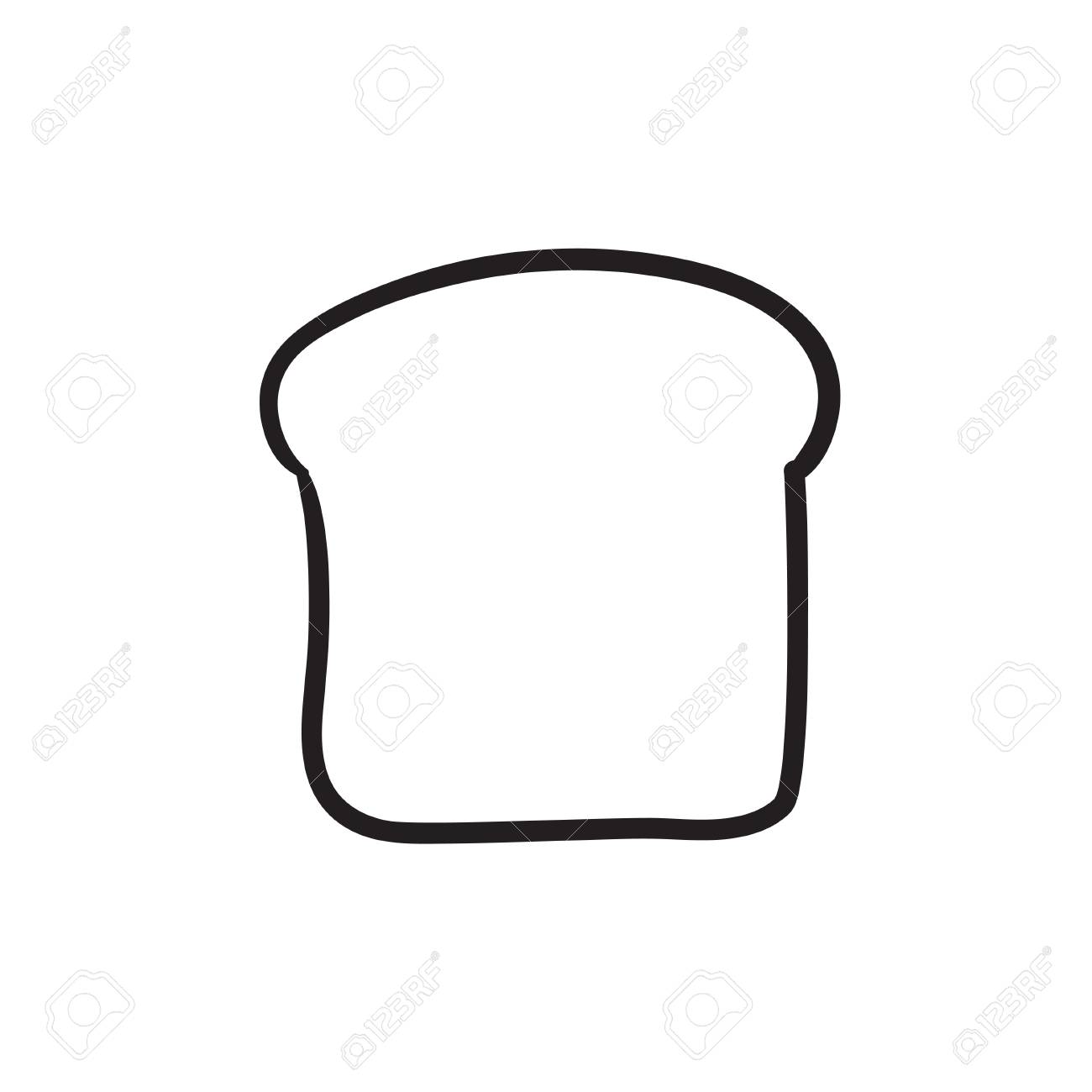 1300x1300 Slice Of Bread Clipart Black And White
