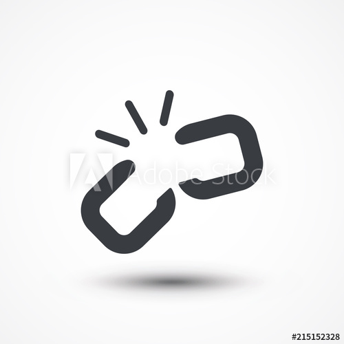 500x500 Link Break Icon Broken Connection, Freedom Concept, Broken Chain