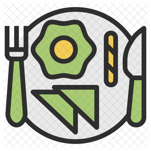 512x512 Breakfast Icon Of Colored Outline Style