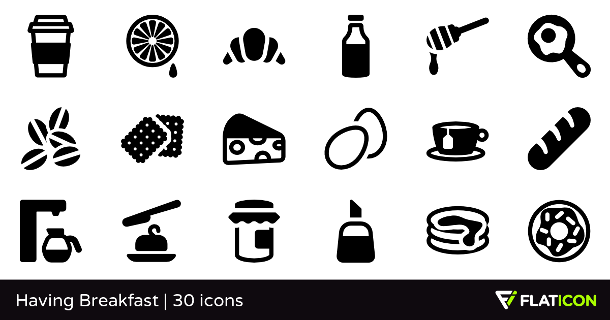 1200x630 Having Breakfast Free Icons