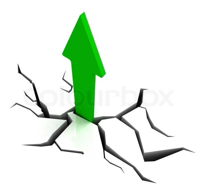 800x765 Green Upward Arrow Shows Breakthrough Stock Image Colourbox