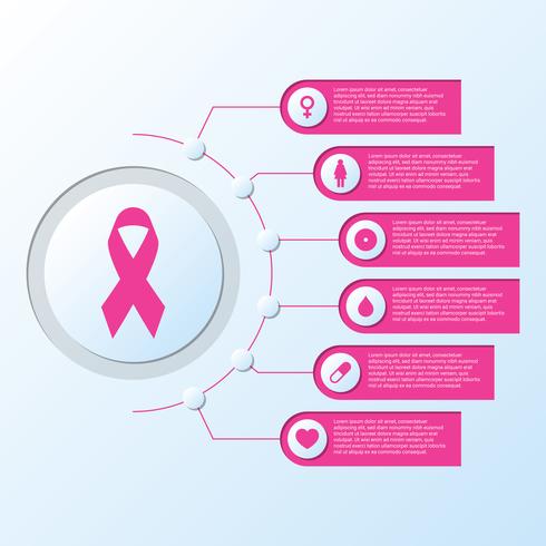 490x490 Breast Cancer Awareness Ribbon Symbol With Network Arrows Icons