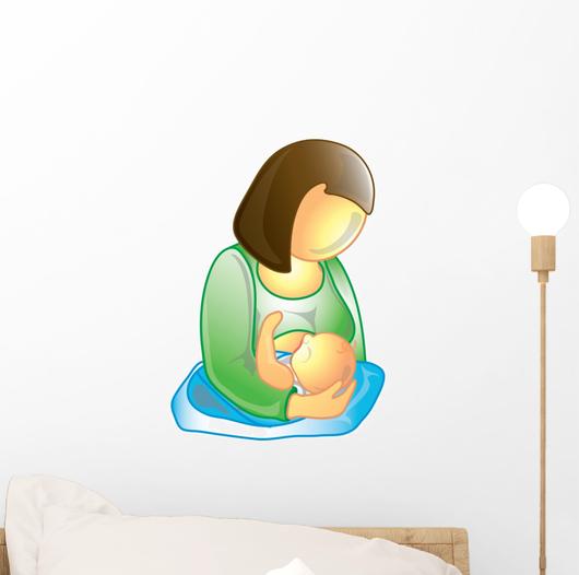 530x526 Breastfeeding Icon Wall Decal