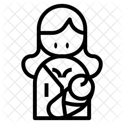 256x256 Breastfeeding Icon Of Line Style