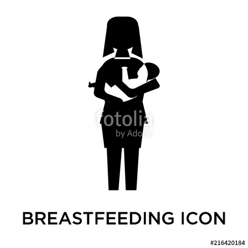 500x500 Breastfeeding Icon On White Background Modern Icons Vector