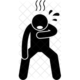 256x256 Shortness Of Breath Icon Of Glyph Style