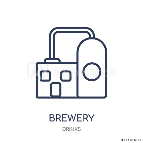 500x500 Brewery Icon Brewery Linear Symbol Design From Drinks Collection