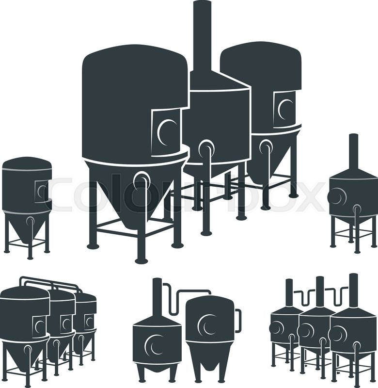 780x800 Set With Beer Brewery Elements, Icons, Stock Vector Colourbox