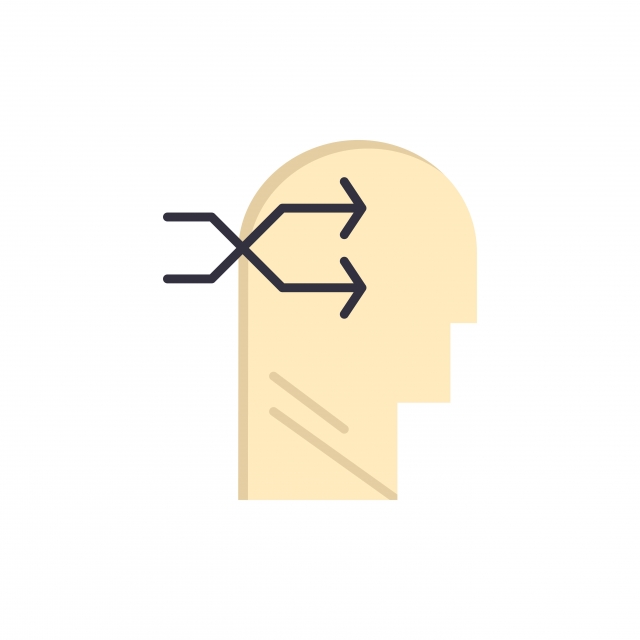 640x640 Mental Hang Head Brian Thinking Flat Color Icon Vector Icon