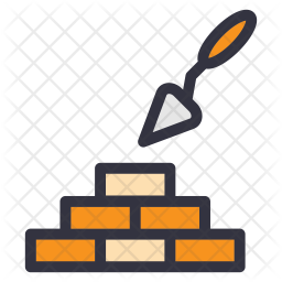 256x256 Brick Icon Of Colored Outline Style