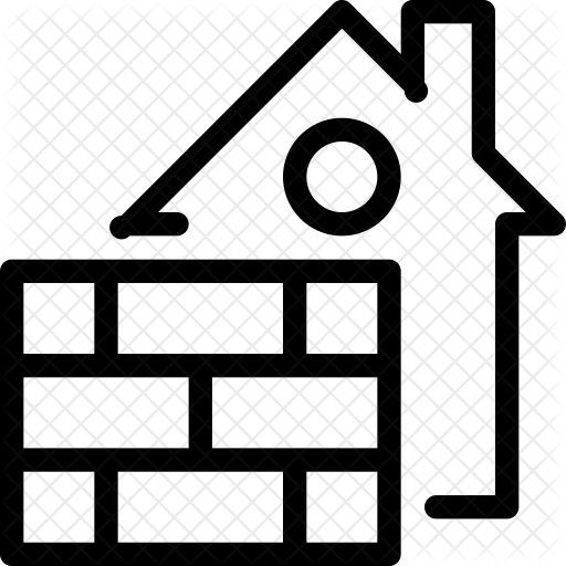 512x512 Brick House Icon Of Line Style