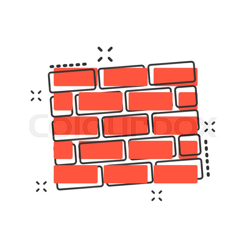 800x800 Vector Cartoon Wall Brick Icon In Stock Vector Colourbox