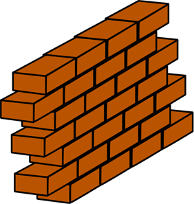 282x297 Orange Brick Wall Png, Clip Art For Web