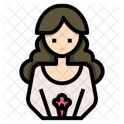 256x256 Bride Icon Of Colored Outline Style