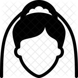 256x256 Bride Icon Of Glyph Style