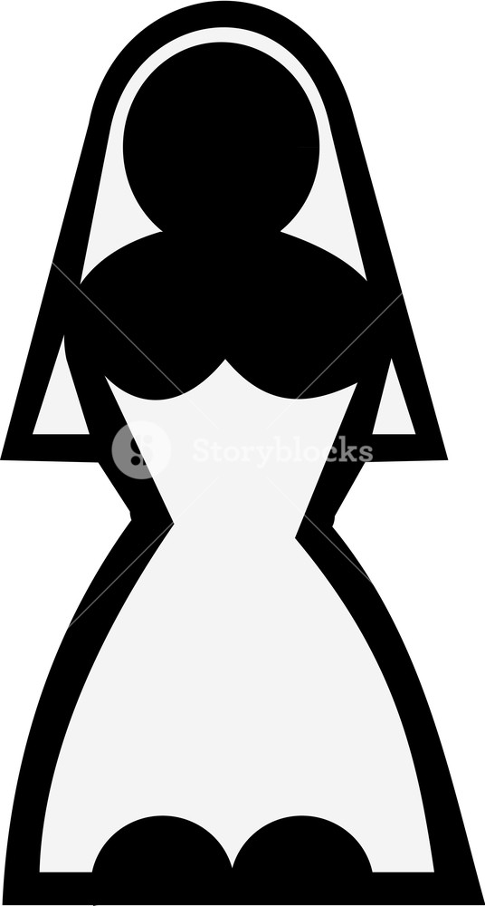 536x1000 Bride Icon Wedding Marriage Royalty Free Stock Image