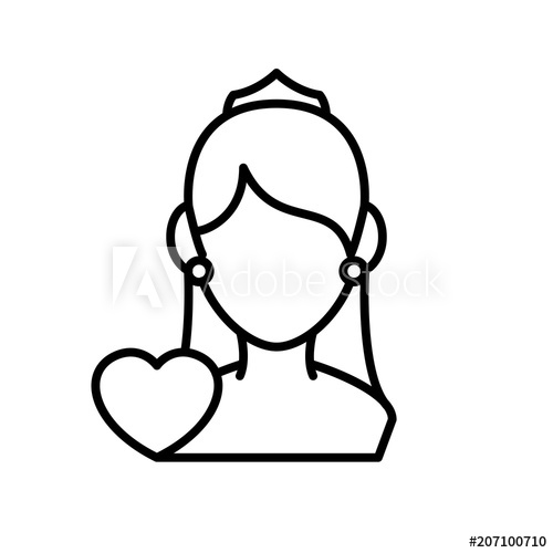 500x500 Bride Icon Woman Bridal With Love Illustration For Wedding