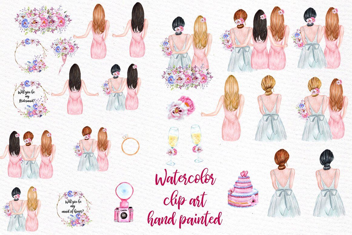 1162x775 Bridesmaid Best Friends Clipart