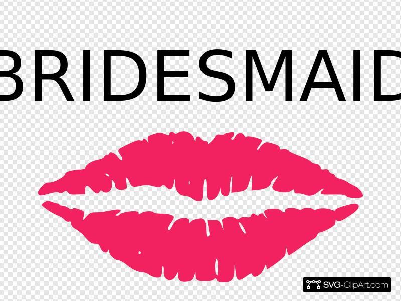 800x600 Bridesmaid Pink Lips Clip Art, Icon