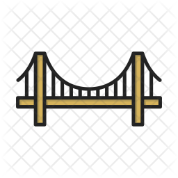 256x256 Bridge Icon Of Colored Outline Style