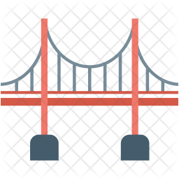 256x256 Bridge Icon Of Flat Style