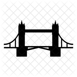 256x256 London Bridge Icon Of Glyph Style