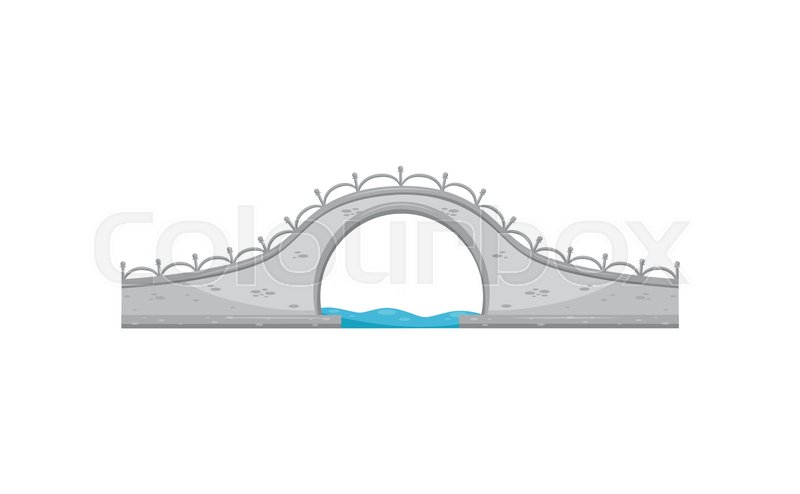 800x494 Cartoon Icon Of Vintage Stones Bridge Stock Vector Colourbox