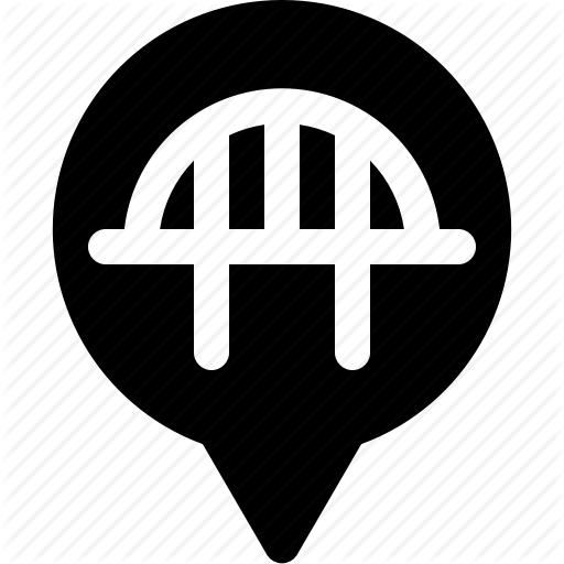 512x512 Bridge, Location, Marker, Pin, Traffic, Way, Yumminky Icon