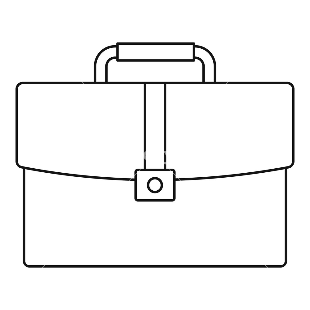 1000x1000 Briefcase Icon Outline Illustration Of Briefcase Vector Icon
