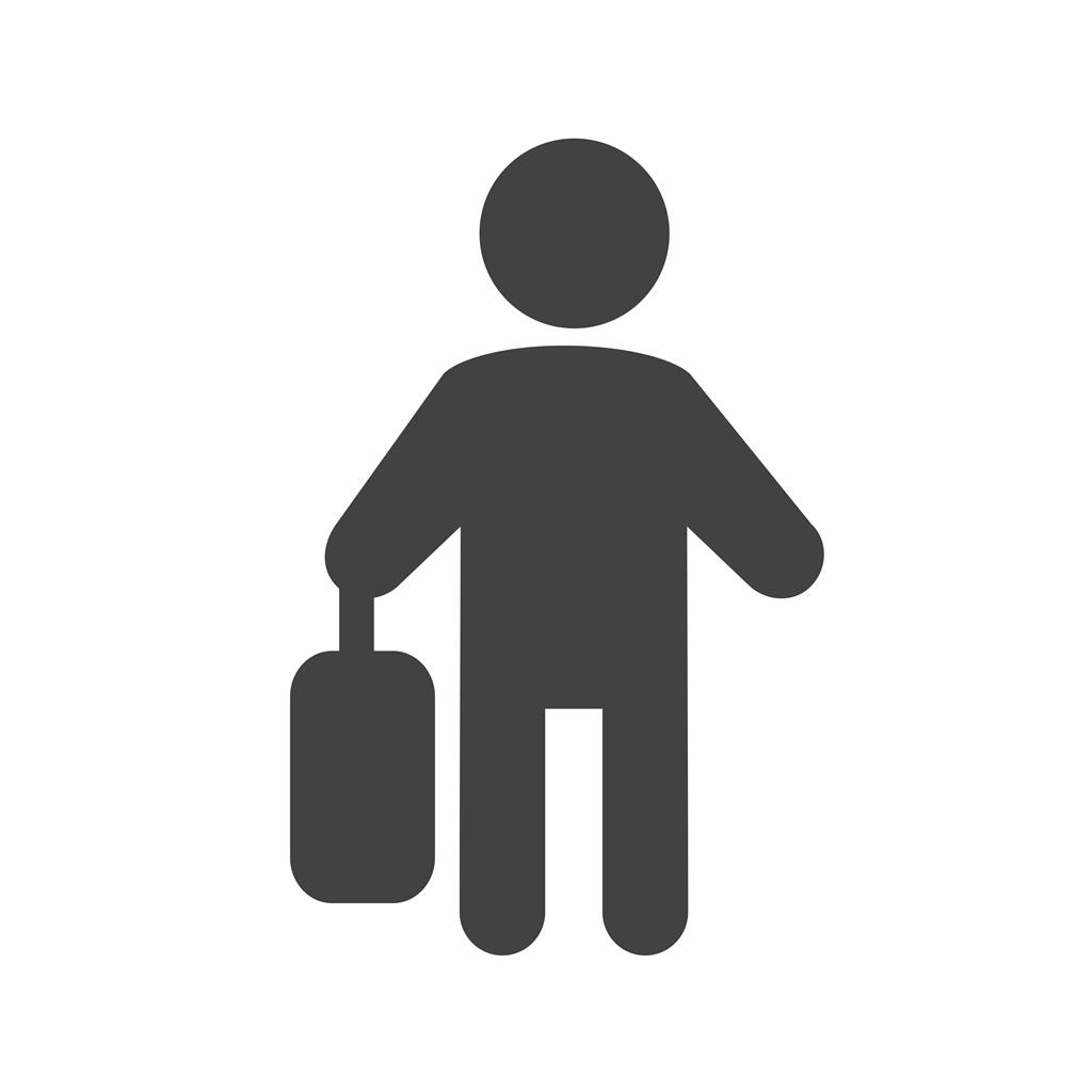 1024x1024 Walking With Briefcase Glyph Icon