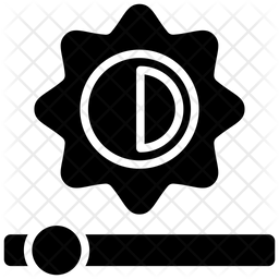 256x256 Brightness Icon Of Glyph Style