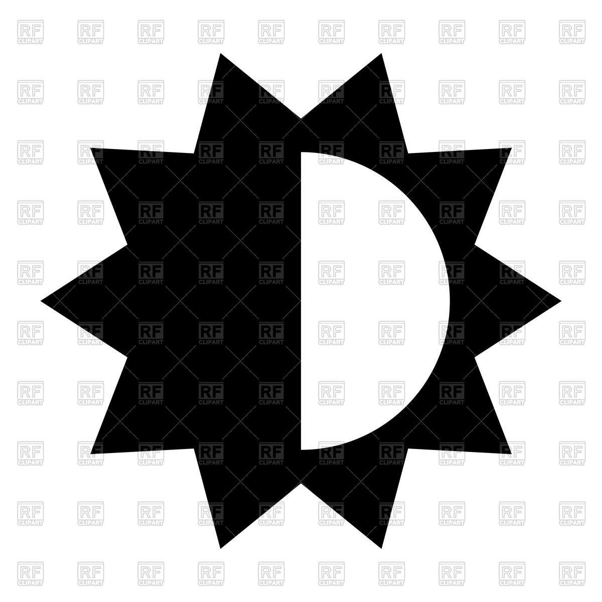 1200x1200 Brightness Black Color Icon Vector Image Of Signs, Symbols, Maps