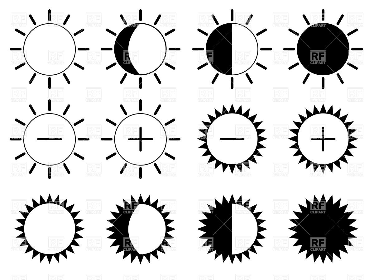 1200x900 Simple Brightness Icons Vector Image Of Icons And Emblems