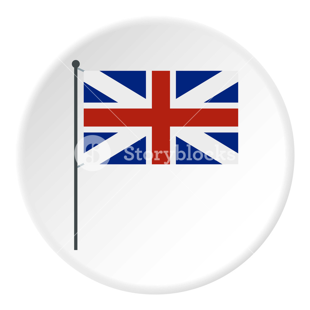 1000x1000 Uk Flag Icon In Flat Circle Isolated Vector Illustration For Web