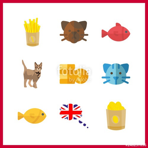 500x500 British Icon Vector Illustration British Set Coins And Great