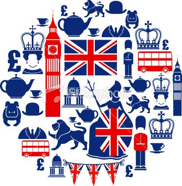 372x380 A Set Of British Themed Icons See Below For A Repeat Pattern