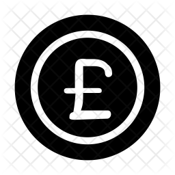 256x256 British Pound Icon Of Glyph Style