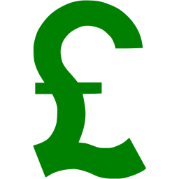 256x256 Green British Pound Icon