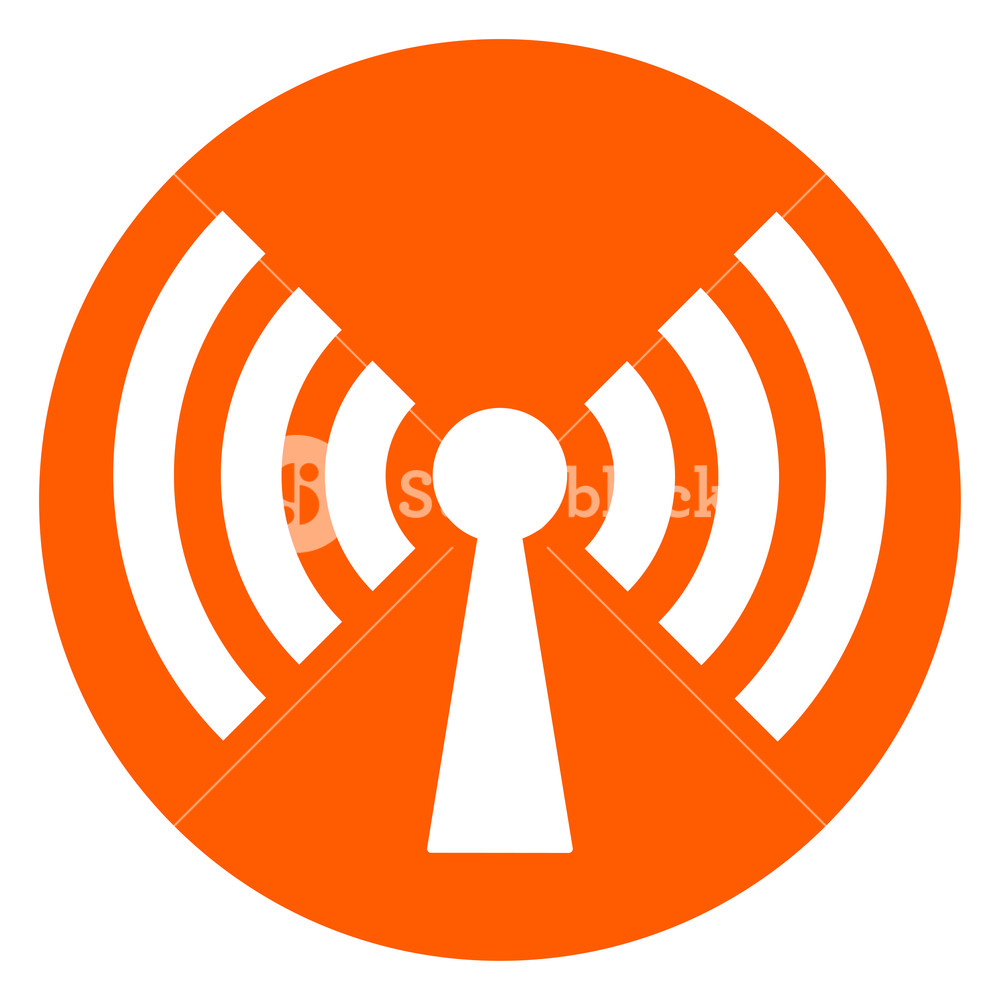 Illustration Of Broadcast Circle Orange Icon Royalty Free Stock 1000x1000 Illustration Of Broadcast Circle Orange Icon Royalty Free Stock