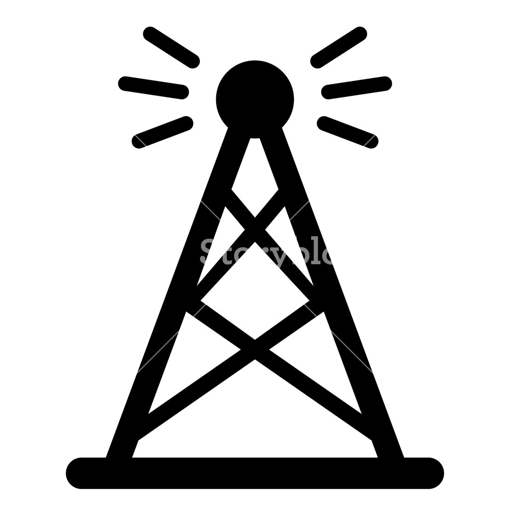 Illustration Of Broadcast Icon On White Background Royalty Free 1000x1000 Illustration Of Broadcast Icon On White Background Royalty Free